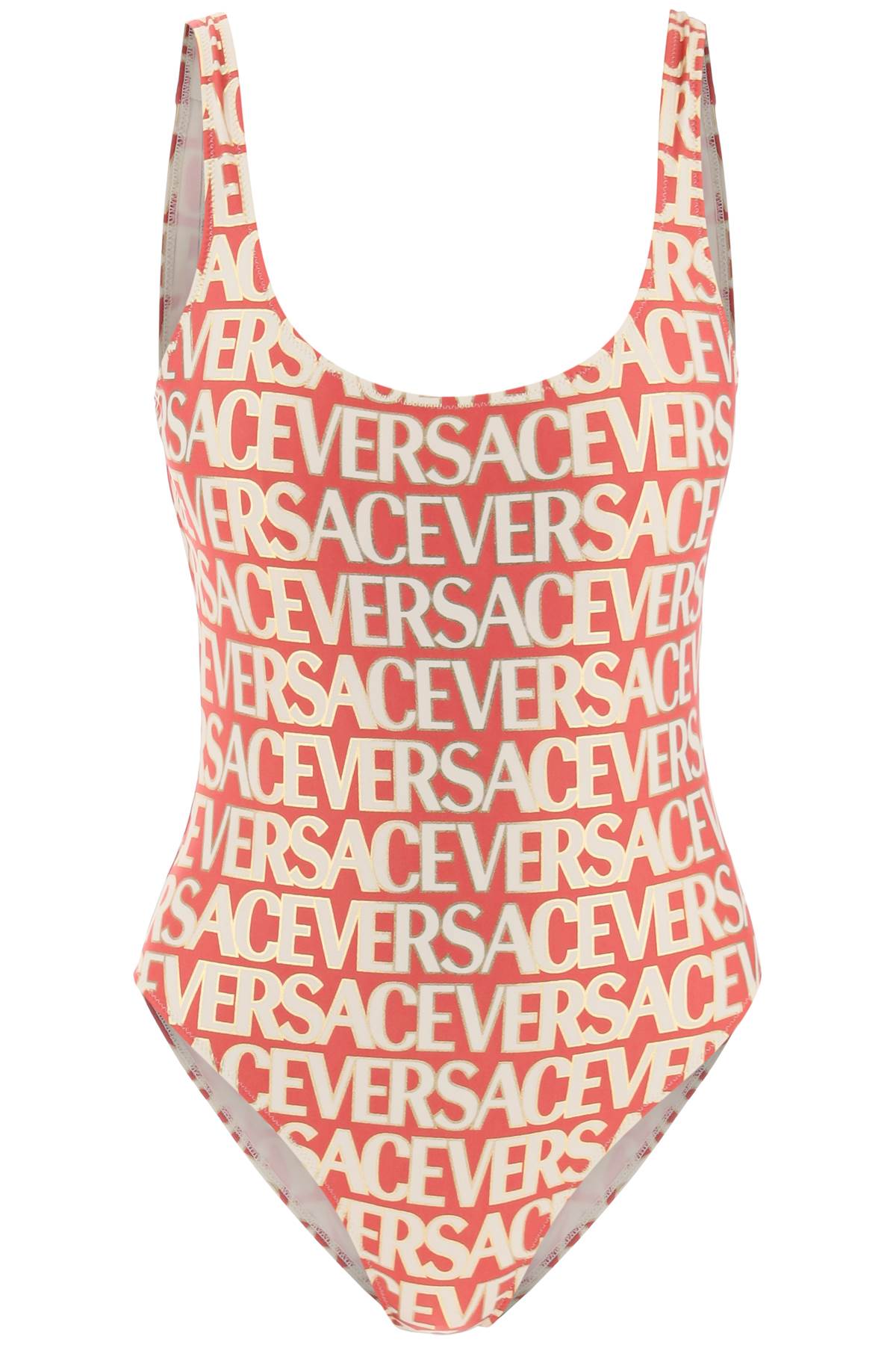 versace allover one-piece swimwear