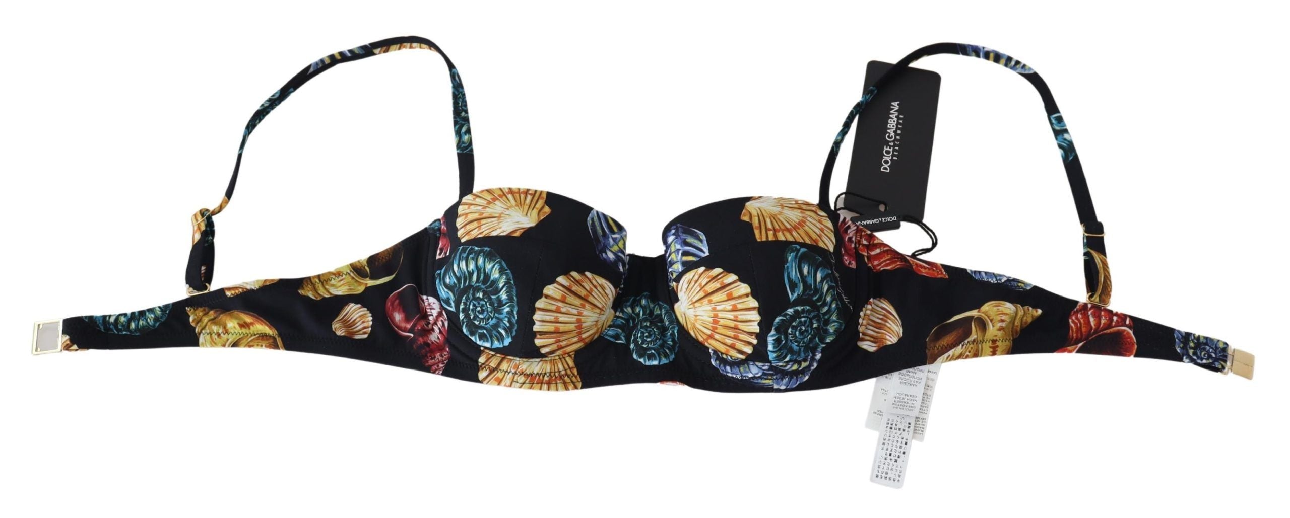 Dolce & Gabbana Chic Seashell-Print Bikini Top