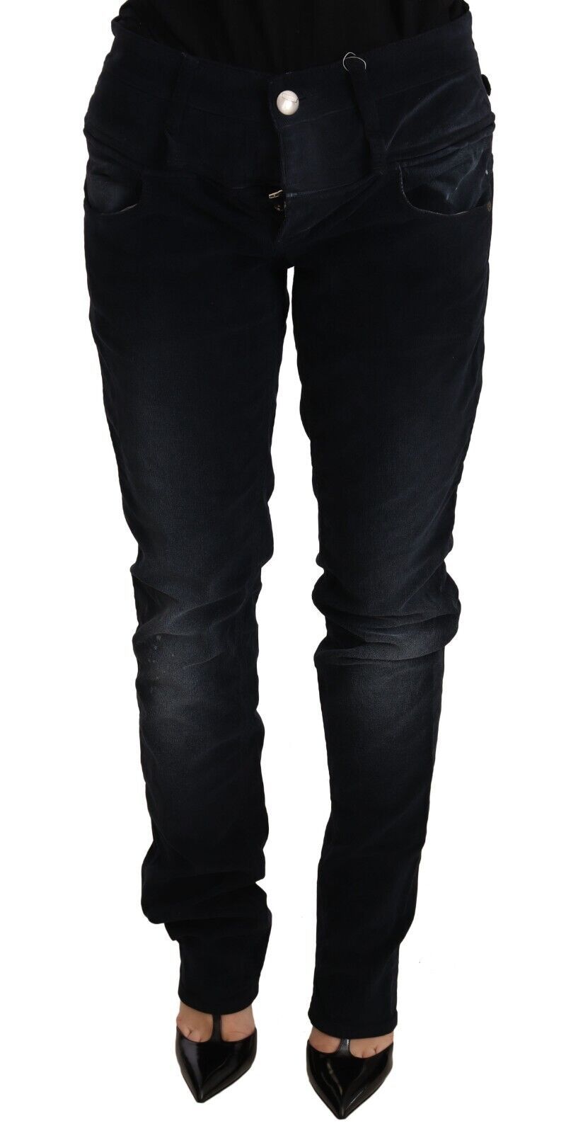 Acht Elegant Dark Blue Slim Fit Denim