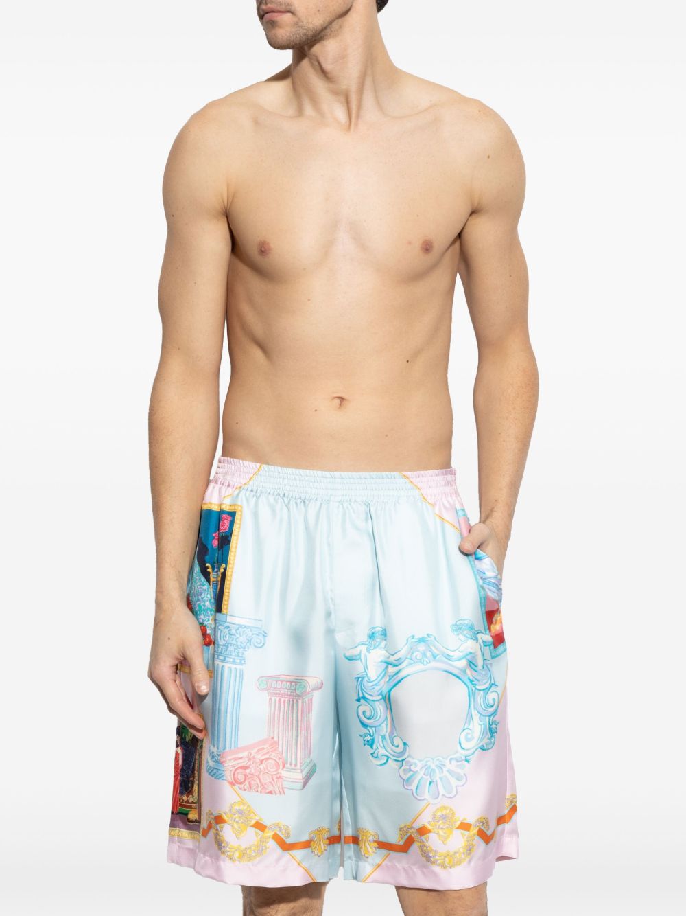 Versace Shorts Clear Blue