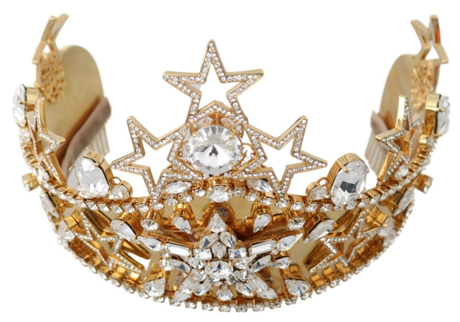 Dolce & Gabbana Regal Crystal Diadem Gold Tiara