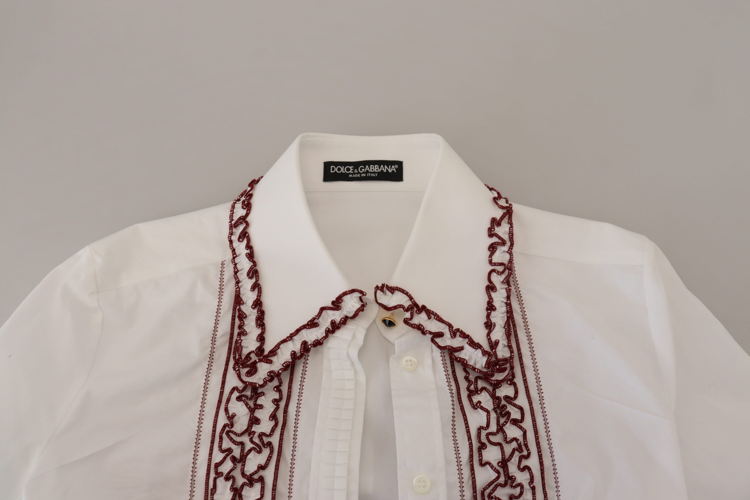 Dolce & Gabbana Elegant White Cotton Polo Top