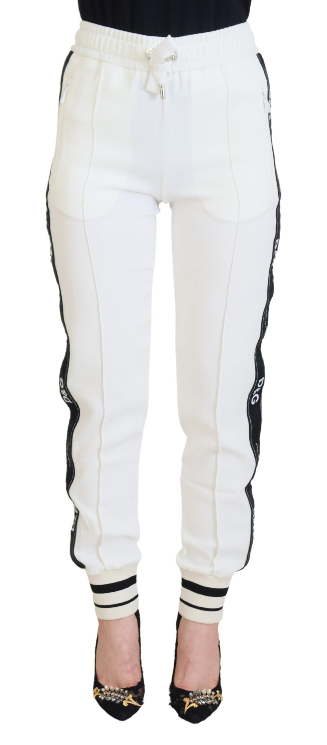 Dolce & Gabbana Chic White Jogger Pants for Elevated Comfort