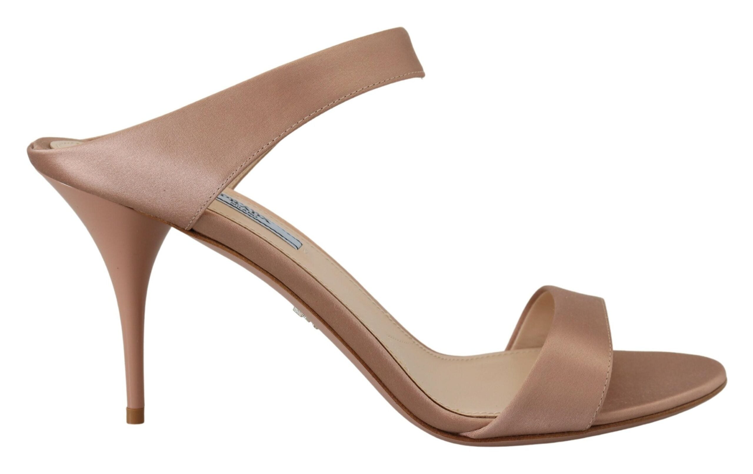 Prada Glimmering Rose Gold Leather Heels