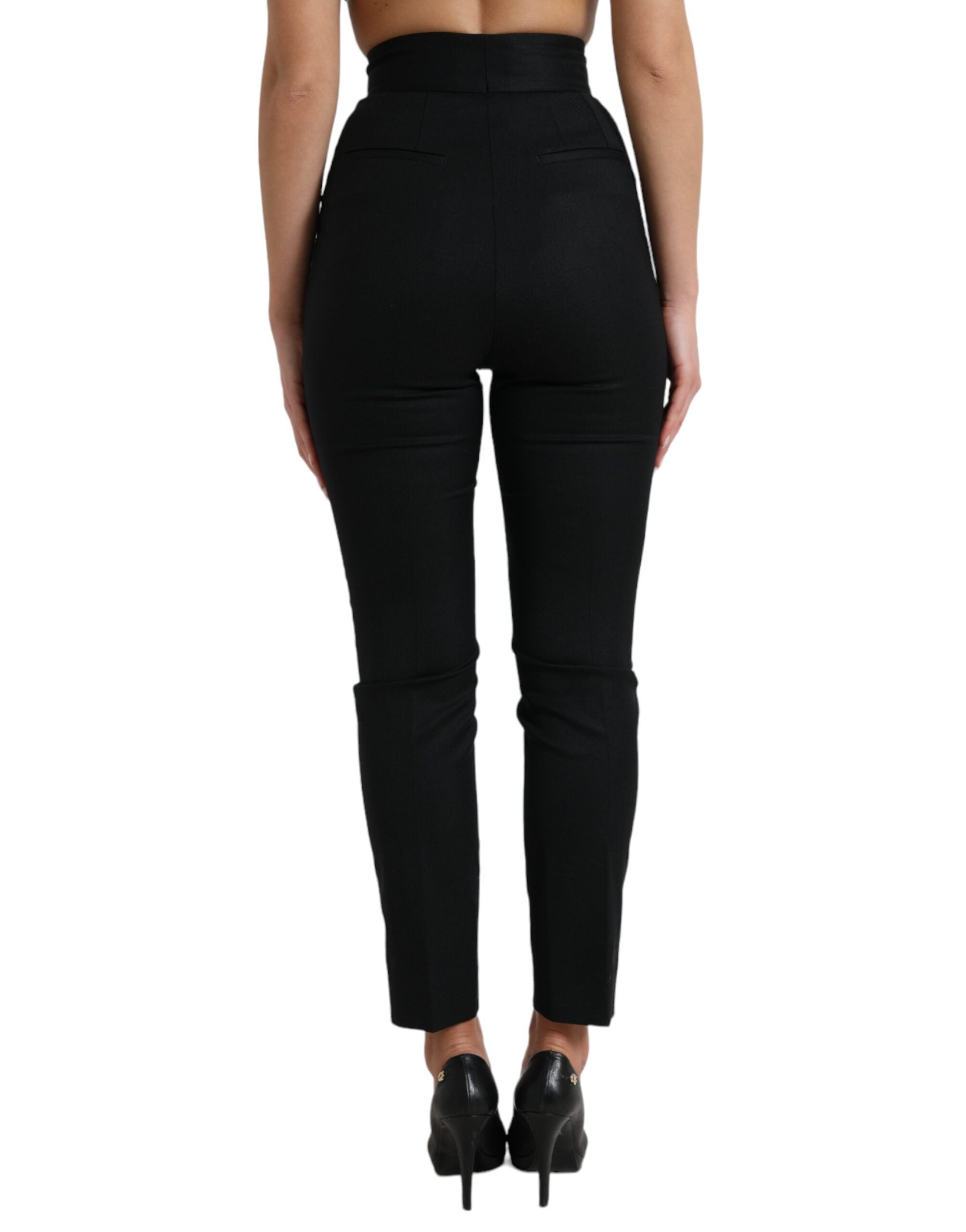 Dolce & Gabbana Elegant High Waist Tapered Wool Pants