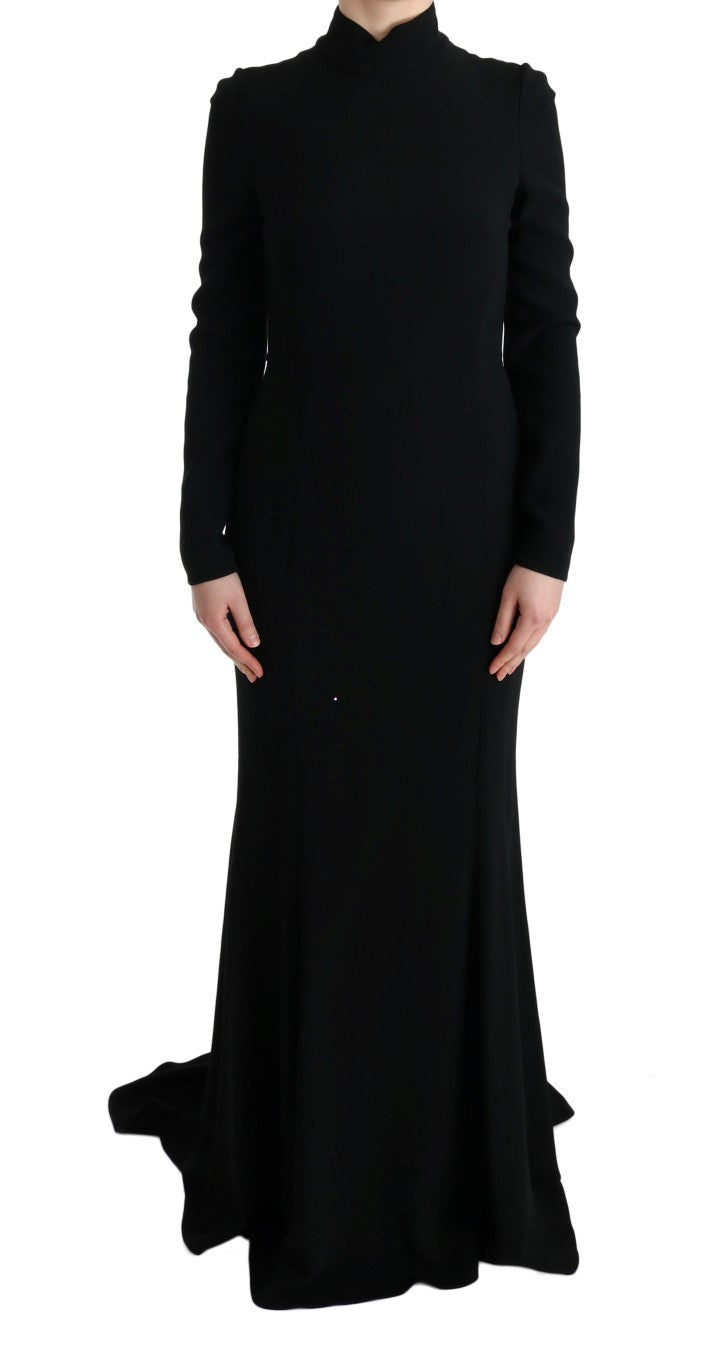 Dolce & Gabbana Elegant Full Length Sheath Gown in Black