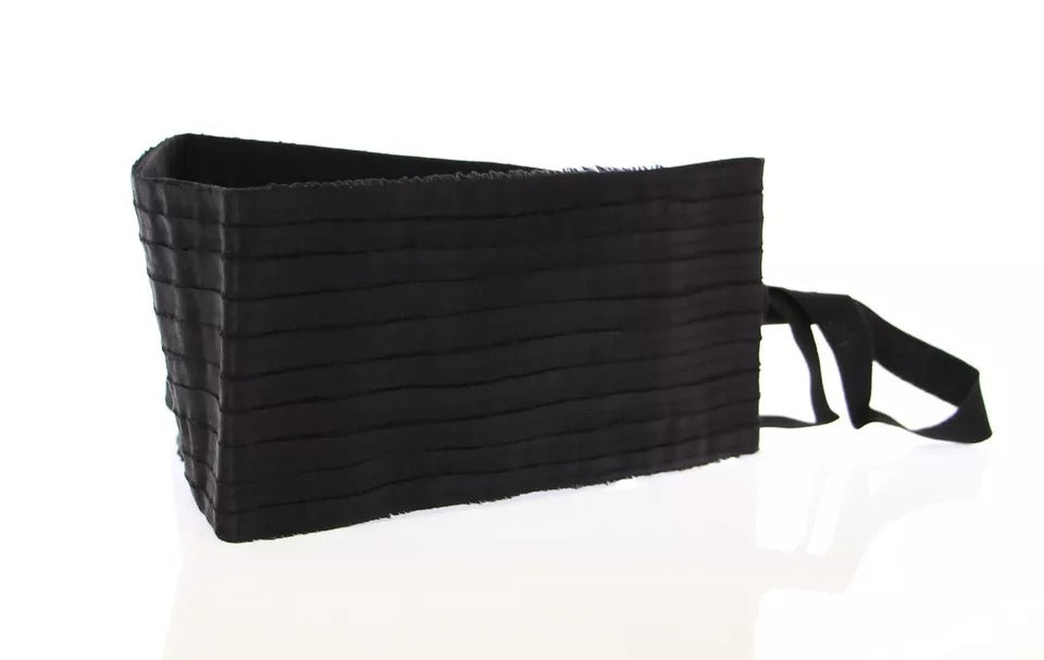 Dolce & Gabbana Black Silk Womens Waist Cummerbund