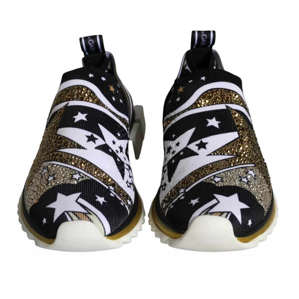 Dolce & Gabbana Multicolor Comet Star Print Sorrento Sneakers Shoes