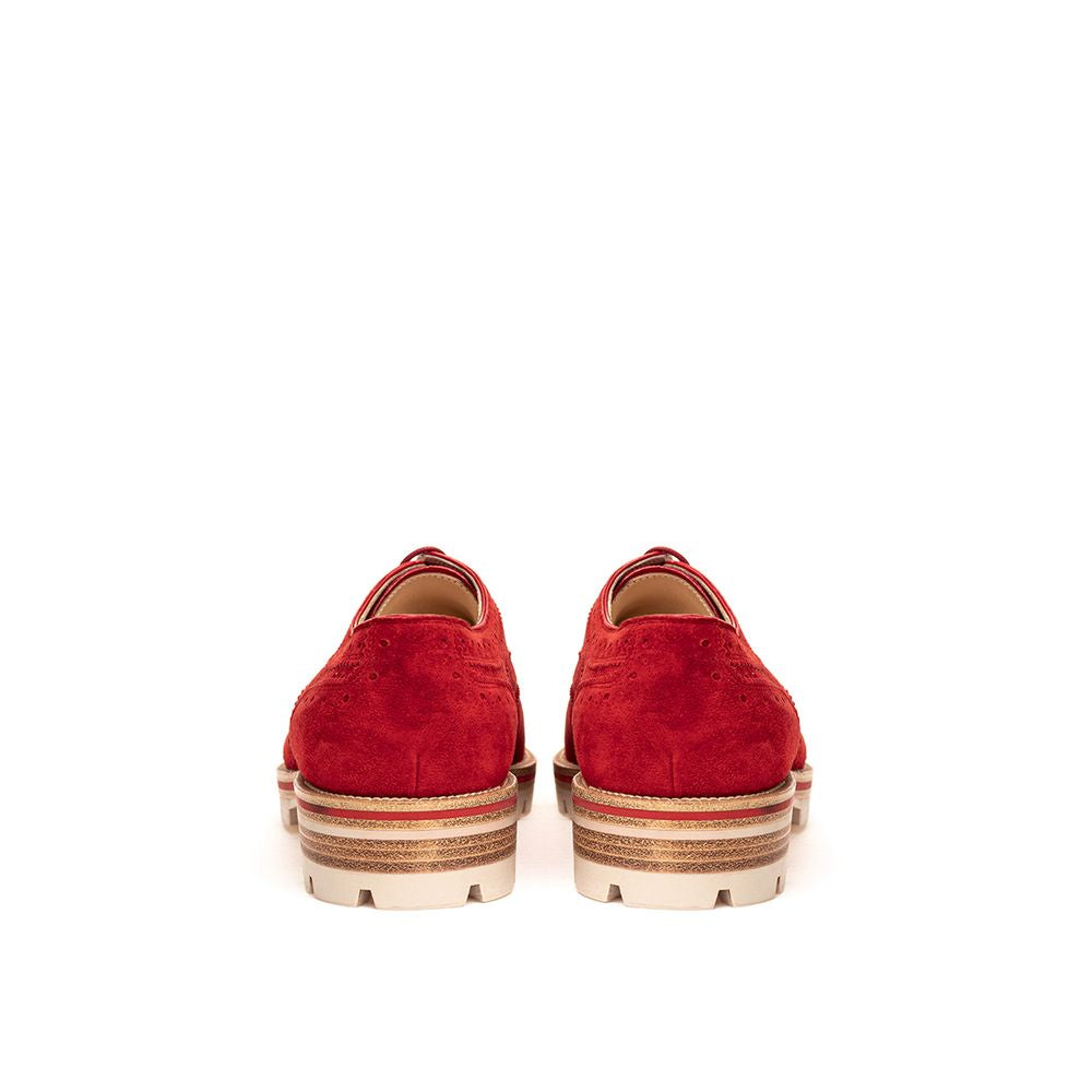 Christian Louboutin Red Suede Flat Shoe