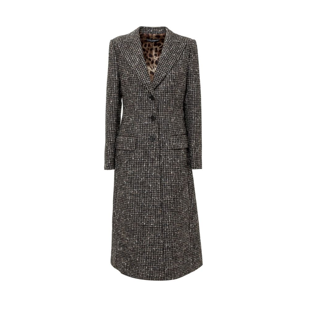 Dolce & Gabbana Brown Wool Jackets & Coat