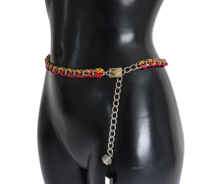 Dolce & Gabbana Elegant Multicolor Crystal-Embellished Belt