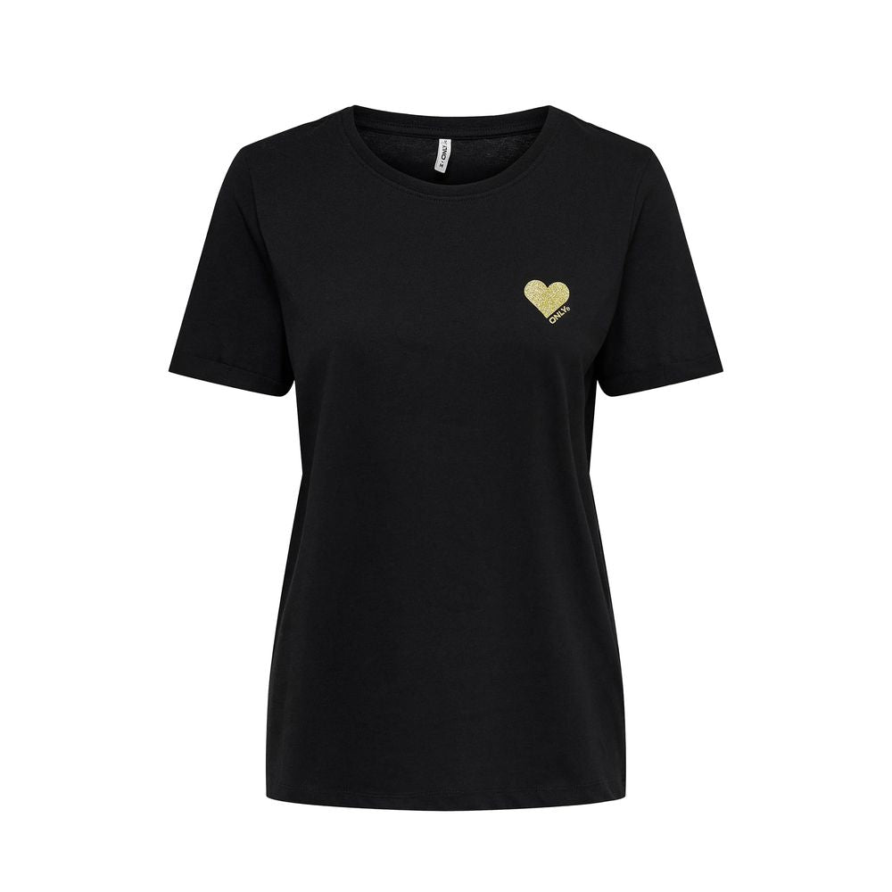 Only Black Cotton Tops & T-Shirt