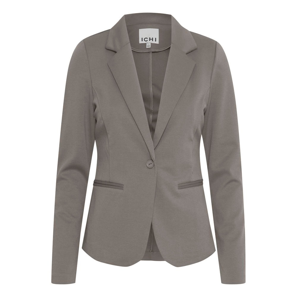 ICHI Gray Polyester Suits & Blazer