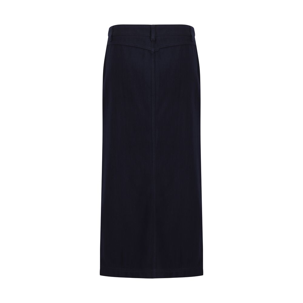 Giorgio Armani Blue Cotton Skirt