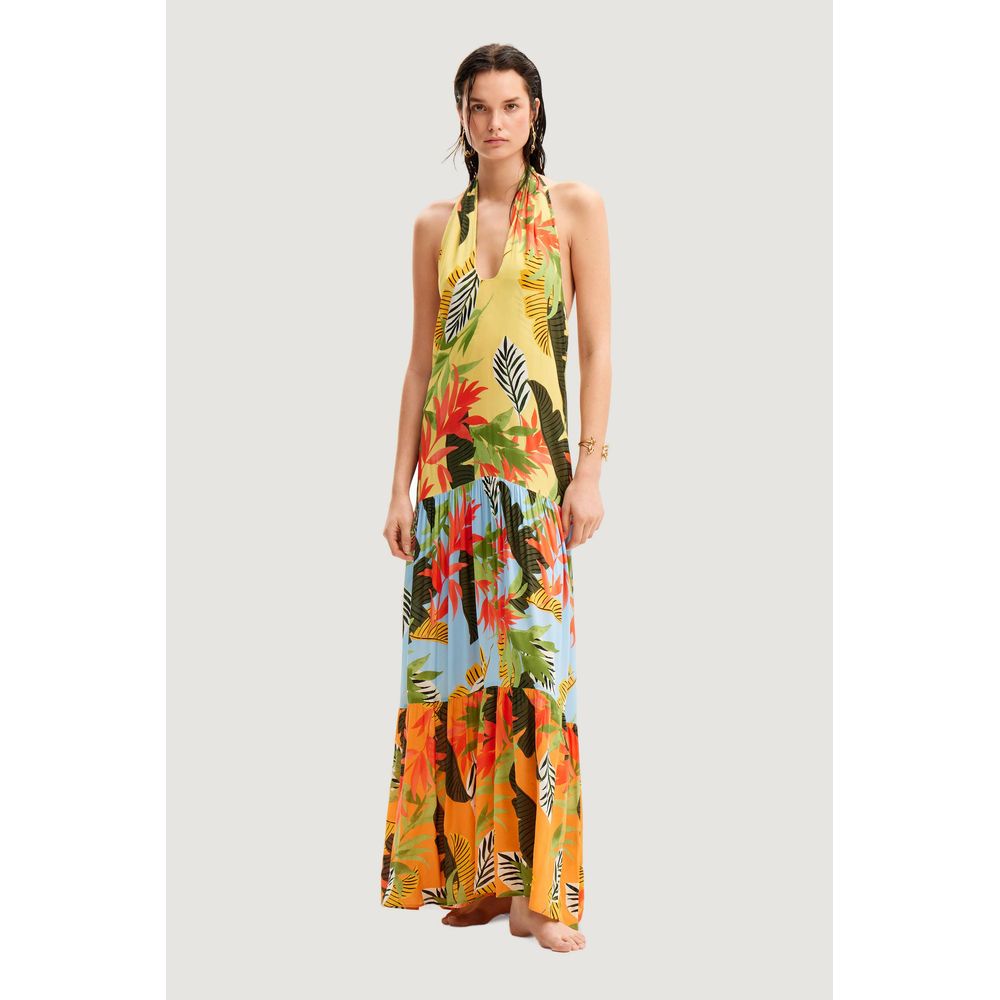 Desigual Orange Viscose Dress