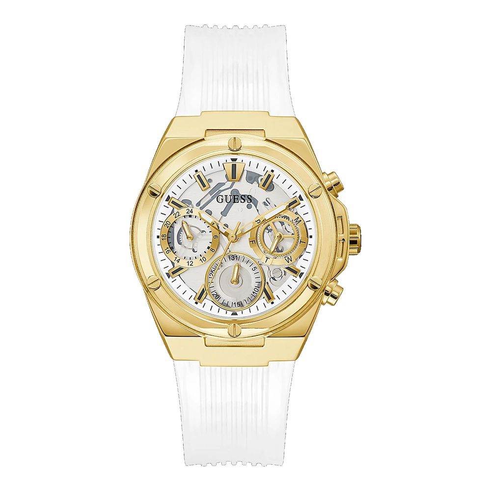 Guess White Rubber Watch