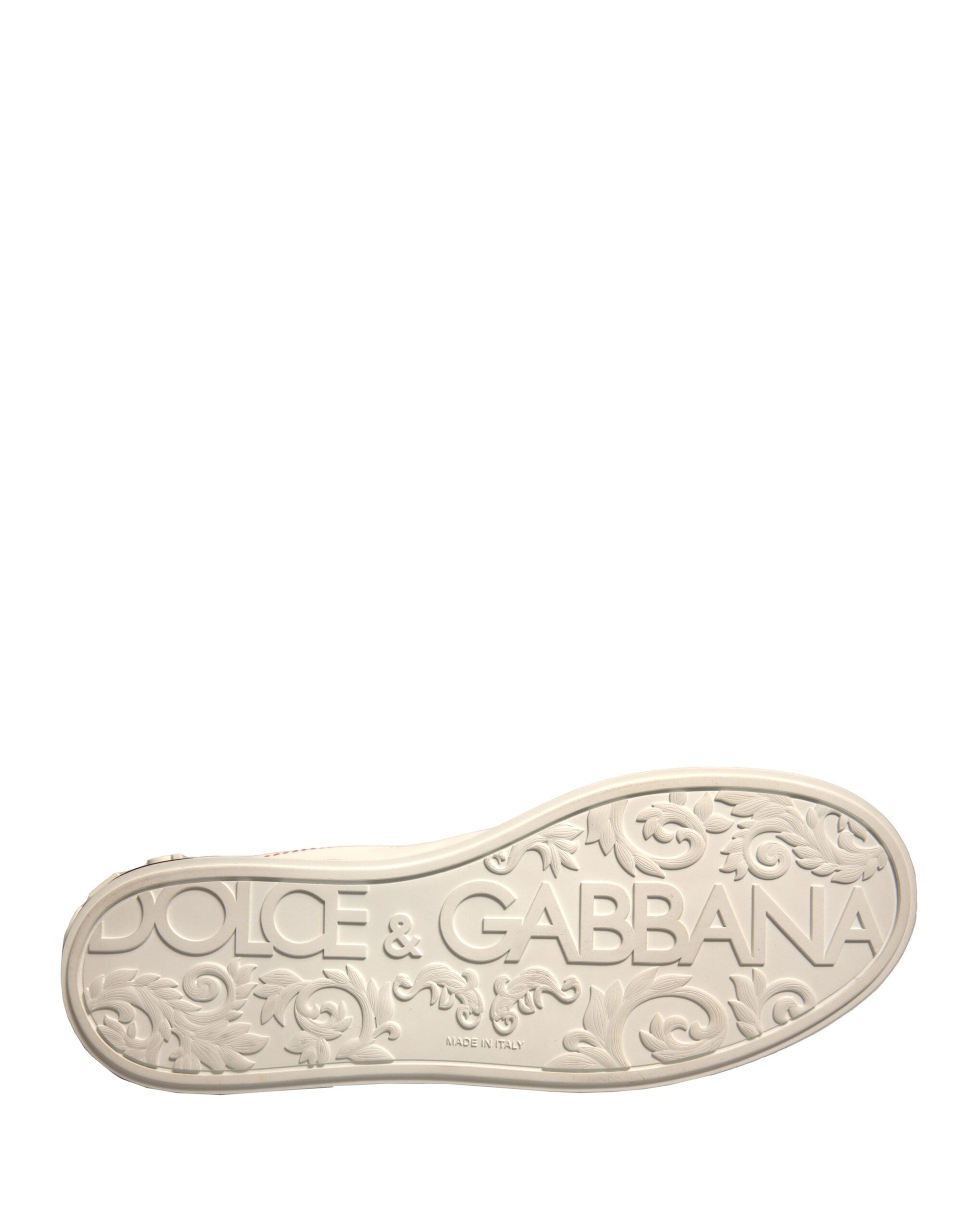 Dolce & Gabbana White Leather Classic Low Top Sneakers Shoes