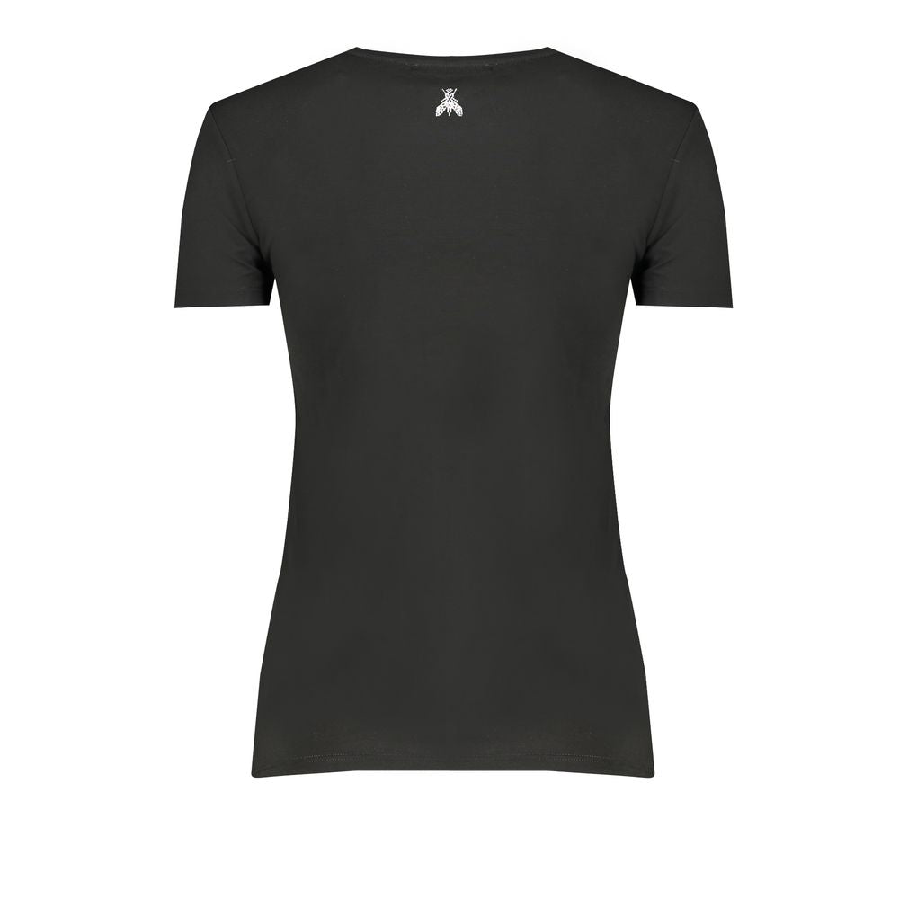 Patrizia Pepe Black Elastane T-Shirt