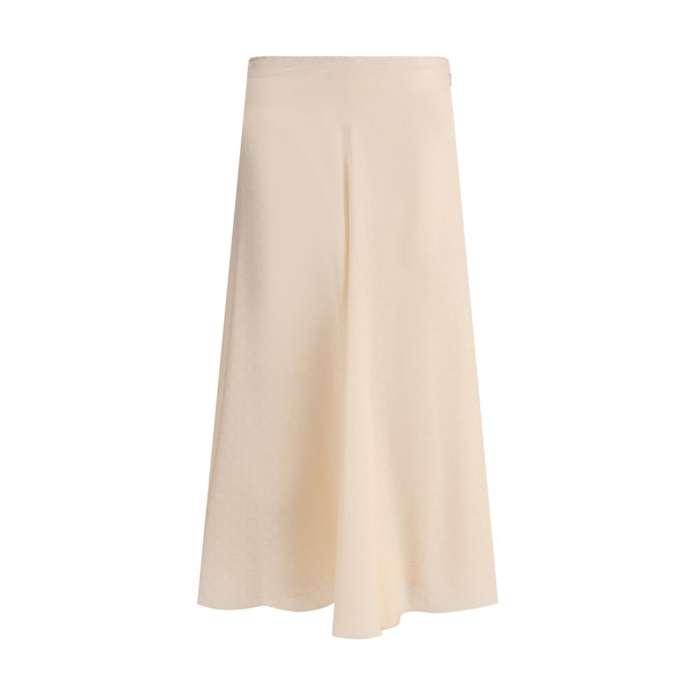 Fendi Silk Midi Skirt