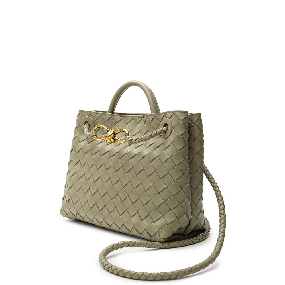 Bottega Veneta Green Leather Handbag