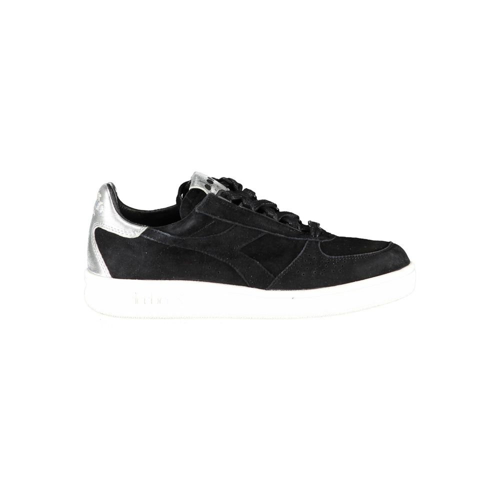 Diadora Black Leather Women Sneaker