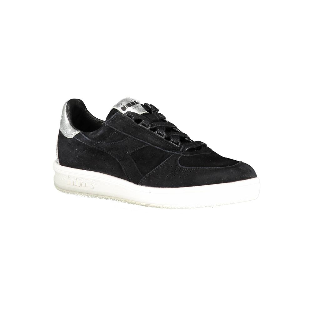 Diadora Black Leather Women Sneaker