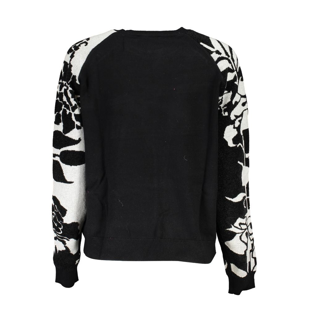 Desigual Chic High Neck Sweater with Contrast Details