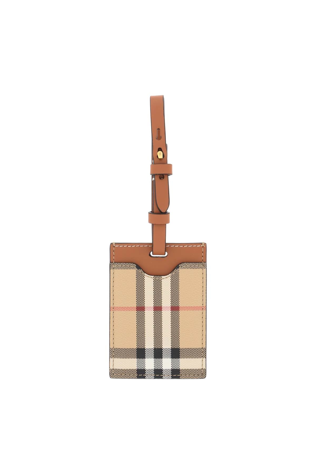 Burberry check luggage tag