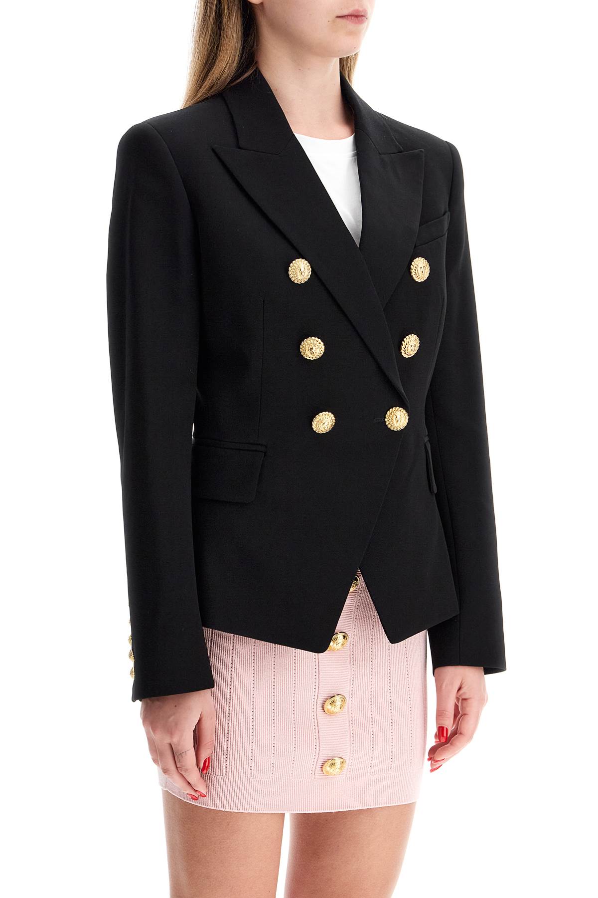 Balmain 6-button crepe jacket for women